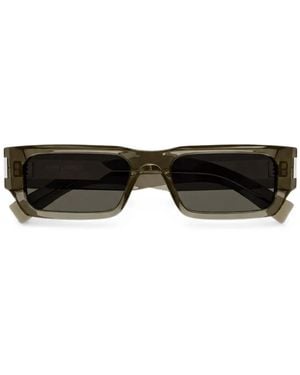 Saint Laurent Rectangle-Frame Sunglasses - Black