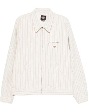 Dickies Service Painter Pinstripe Cotton Jacket - White