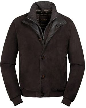 Moorer Veste Janos En Cuir - Black