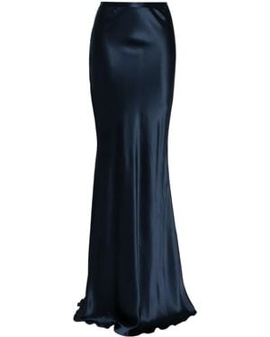Michelle Mason Bias Maxi Skirt - Blue