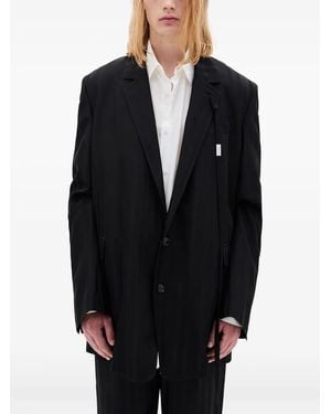 Ann Demeulemeester Blazer mit Riemendetail - Schwarz
