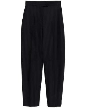 KHAITE Jude Pinstripe Pants - Black
