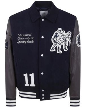 Les Deux Basket Varsity Jacket - Blue