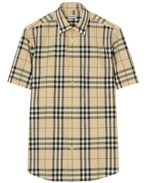 Burberry Check Cotton Poplin Shirt - White