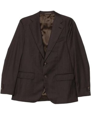 Caruso Single-Breasted Suit - Black