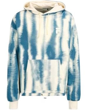 Fila Hoodie Met Tie-Dye Print - Blauw