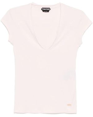 Tom Ford V-Neck T-Shirt - Pink