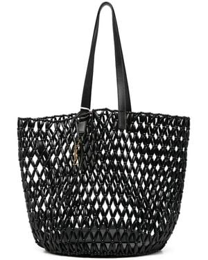 Saint Laurent Beaded Shoulder Bag - Black