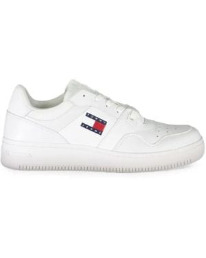 Tommy Hilfiger Court Logo-Patch Trainers - White