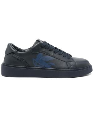Etro Leather Low-Top Trainers - Blue