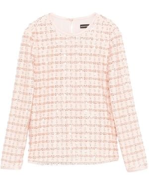 Emporio Armani Embroidered Top - Pink