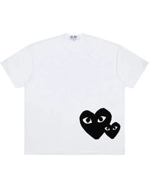 COMME DES GARÇONS PLAY Heart-Print T-Shirt - White