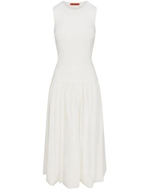 Simon Miller Yanez Midikleid aus Popeline - Weiß