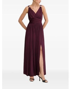 Morgan Pleated Maxi Dress - Purple