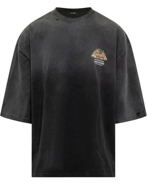Willy Chavarria T-Shirt im Distressed-Look - Schwarz