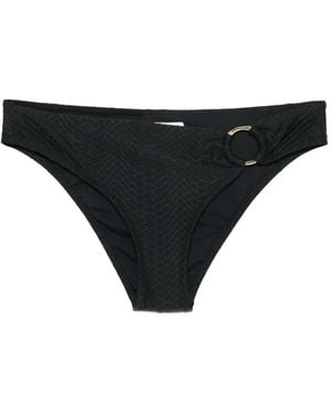 Heidi Klein Bragas De Bikini Con Efecto De Piel De Serpiente - Negro
