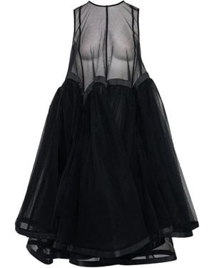 Noir Kei Ninomiya Tulle Layered Dress - Black