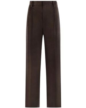 Briglia 1949 Pleated Straight-Leg Trousers - Brown