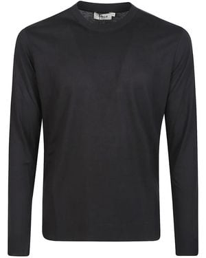 Altea T-Shirt Girocollo A Maniche Lunghe - Nero