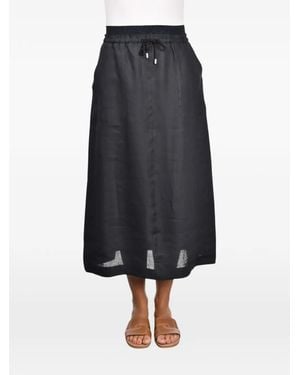 Gran Sasso Falda Midi Con Cordones - Azul