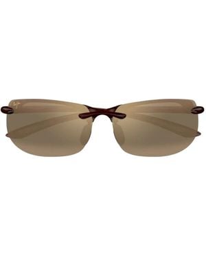 Maui Jim Banyans Rimless Sunglasses - Brown