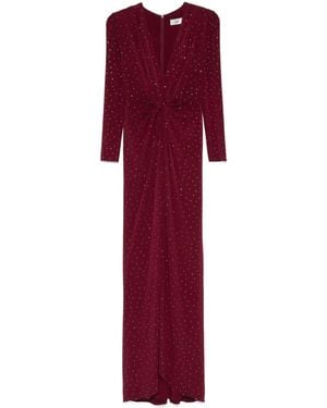Nissa Rhinestone-Embellished Maxi Dress - Purple