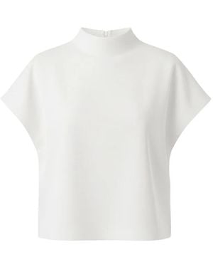 Rundholz Black Label High-Neck Short-Sleeve Blouse - White