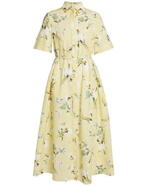 Erdem フローラル ドレス - メタリック