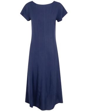 Antonelli Robe Mi-Longue À Manches Courtes - Blue
