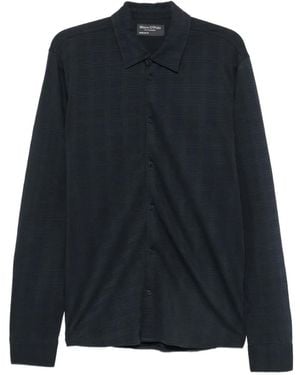 Marc O' Polo Check-Pattern Long-Sleeve Shirt - Blue