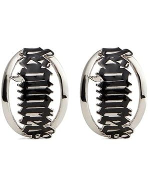 DSquared² Ohrclips Mit Logo-Schild - Weiß