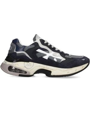Premiata Sharky Cotton Air Cushion Trainers - Blue