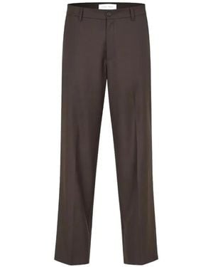 Samsøe & Samsøe Sanoah Pressed-Crease Pants - Grey