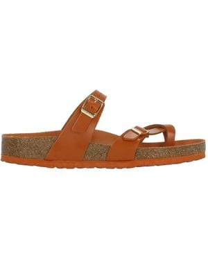 Birkenstock Mayari Leather Sandals - Orange