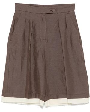 ViCOLO Pleated Shorts - Brown
