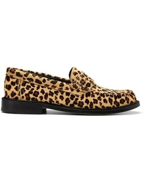 VINNY'S Mokassins Mit Leoparden-Print - Weiß