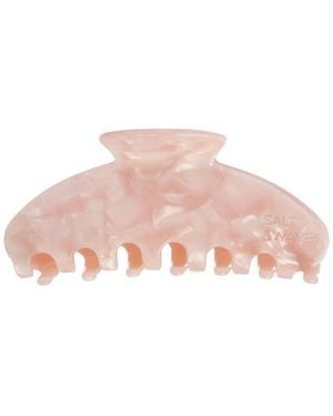 Salt & Wave Marble Moon Hair Clip - Pink