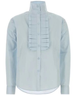 GIMAGUAS Chris Ruffled-Panel Shirt - Blue