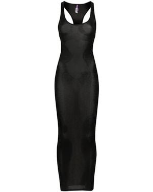 Maison Close La Femme Amazone Ribbed Midi Dress - Black