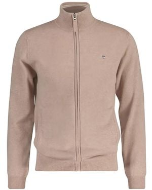 GANT Cardigan Aus Lammwolle Mit Reißverschluss - Pink