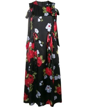 Simone Rocha Bow Ribbon Floral Dress - Black