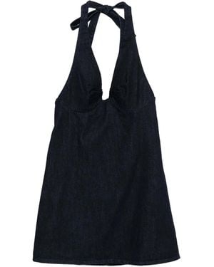 Free People Abito Corto Trevi Denim - Nero