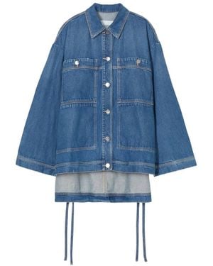 Closed Side-Tie Denim Shirt - Blue