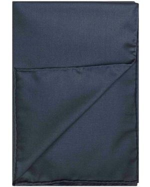 D4.0 Hand-Finished Square Scarf - Blue