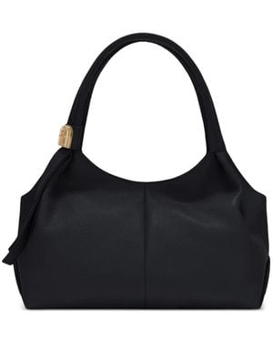 Furla Medium Planeta Logo-Plaque Shoulder Bag - Black