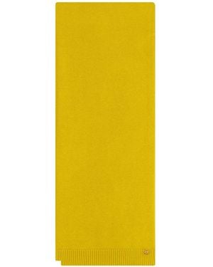 Oscar de la Renta O Flower カシミアスカーフ - イエロー