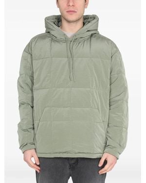 Ienki Ienki フーデッド キルティングジャケット - グリーン