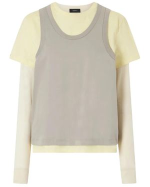 Wardrobe NYC Colour-Block Layered Mini Dress - White