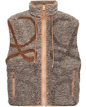 Loewe Fleece Anagram Gilet - Gray