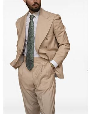 Elizabetta Pavia Paisley-Jacquard Tie - Natural